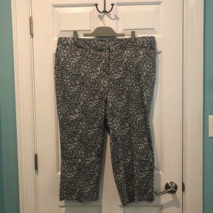 Rafaella Black & White Patterned Capris Women's Size 18W